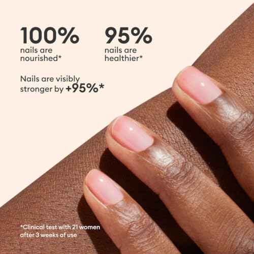 Manucurist Active Glow Raspberry Nail Polish & Care - Ultra-Glowy 2 in 1 Nail Concealer & Care - Plant-Based Ingredients: Sweet Almond Oil, Raspberry for Nourished Nail Rosy Mirror-Like Shine
