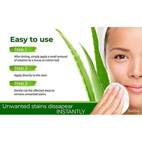 Godefroy Stain Remover For Hair Color, Hair Dye, Eyebrow and Eyelash Enhancer - Remove Unwanted Stains From the Hair or Skin, Infused with Aloe Vera (4 Ounce, 40 Applications)