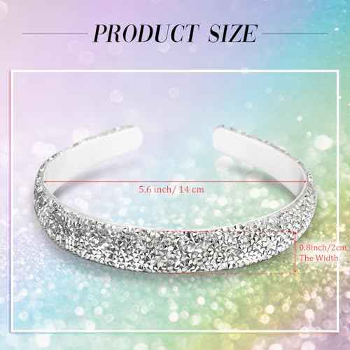 Waydress 4 Pieces Rhinestone Headband for women Glitter Sparkly Rhinestone Hairbands Bling Diamond Crystal Headwear for Women Girls Hair Accessories Birthday Wedding Gifts(Simple Color)