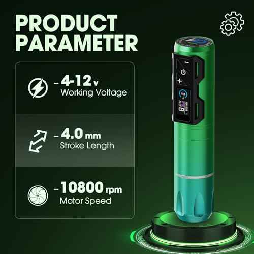 INKin Tattoo Gun Kit for Beginners, CL4 Wireless Tattoo Machine with 4.0mm Stroke and 2Pcs 1800mAh Power, Tattoo Kit Complete with 56Pcs Tattoo Needles and 9Pcs Ink, Smooth and Quiet for Tattoo Artist