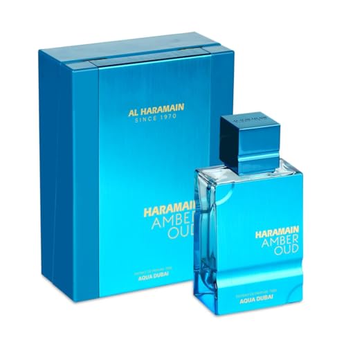 Al Haramain Amber Oud - Aqua Dubai - Cologne for Men and Women - Bergamot, Amber, Musk Fragrances - Long Lasting Perfume for Men and Women - 2.5 oz