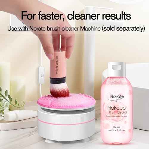 Norate Makeup Brush Cleaner, Make Up Brush Cleansers Solution, Makeup Cleaner for Makeup Brushes, Beauty Sponge, Powder Puff, Deep Clean Brush Shampoo, Gentle Formula Cruelty Free 5.3 FL.OZ