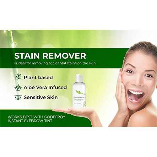 Godefroy Stain Remover For Hair Color, Hair Dye, Eyebrow and Eyelash Enhancer - Remove Unwanted Stains From the Hair or Skin, Infused with Aloe Vera (4 Ounce, 40 Applications)