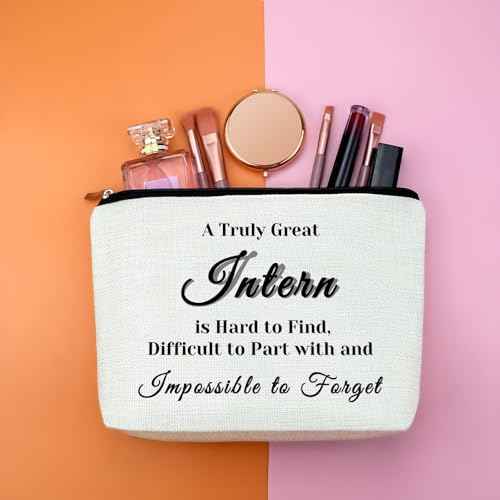 Intern Gift Coworker Leaving Gift for Women Intern Makeup Bag Thank You Appreciation Gift for Employee Cosmetic Bag Nurse Practitioner Gift Travel Pouch Christmas Thanksgiving Gift