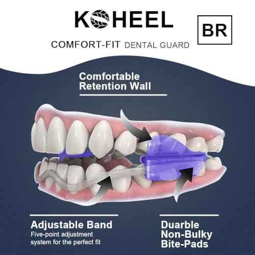 KOHEEL Adjustable Mouth Guard for Teeth Grinding and Clenching, No Boiling Night Guard, Stop Bruxism Dental Guard (2 Count)