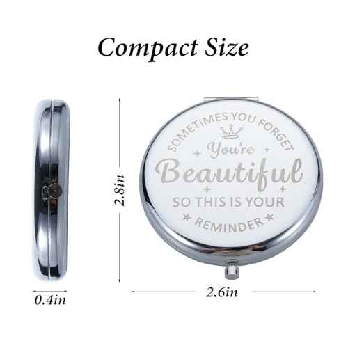 XPENMULBOJA Stocking Stuffers for Teens Inspiration Stuffer for Women Makeup Mirror Birthday Christmas Compact Mirror Gifts for Women Female Friends