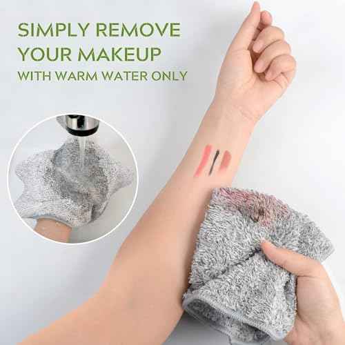 SINLAND Microfiber Face Towels Ultra Soft Facial Washcloths Face Cloth for Bath 12Inch x 12Inch 6 Pack Grey