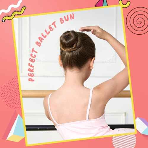 Teenitor Hair Bun Maker For Kids Bun Nets For Ballet Girls, 4 Pcs Small Ballet Bun Kit For Kids, 10 Pcs 30 cm Hair Nets For Buns, 10 Pcs U Shaped Bobby Pins, Dark Brown