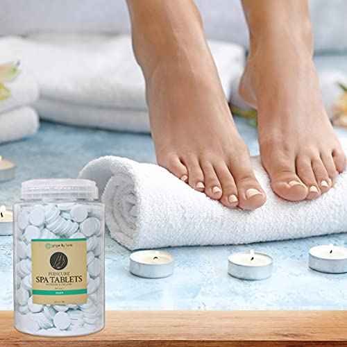 Ginger Lily Farms Botanicals Pedicure Spa Tablets, Natural & Organic, Replenishes Moisture, Softens & Conditions Skin, Ocean Scent, 105 Ounces, 500-Count
