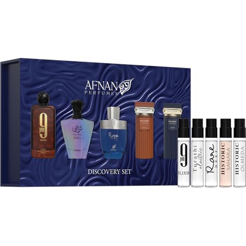 Afnan For Men's Discovery Kit, 5-Piece Miniature Perfume Set - 2ml x 5 Vials