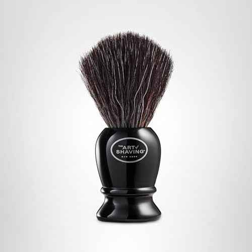 The Art of Shaving Original Shaving Brush - Pure Black – Features Premium Synthetic Fibers For a Rich, Foamy, Lather