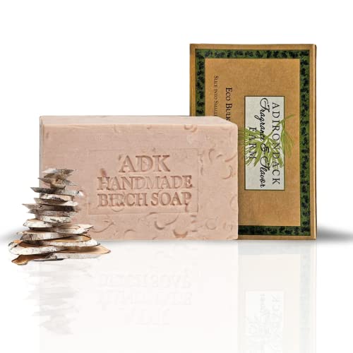 Adirondack Fragrance & Flavor Farm ADK Birch Soap Natural Soap Bar 16oz, Plant-Based Organic Vegan Soap with Essential Oils, Natural Body Wash for Men & Women, Dry and Sensitive Skin