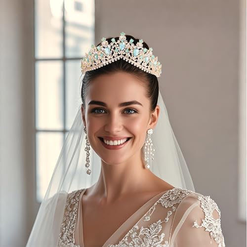 Kamirola - Queen Crown and Tiara Princess Crown for Women and Girls Crystal Headbands for Bridal, Wedding Gothic Halloween Costumes for Women Prom Christmas Halloween Birthday Prom Pageant Party£¨TR23£©