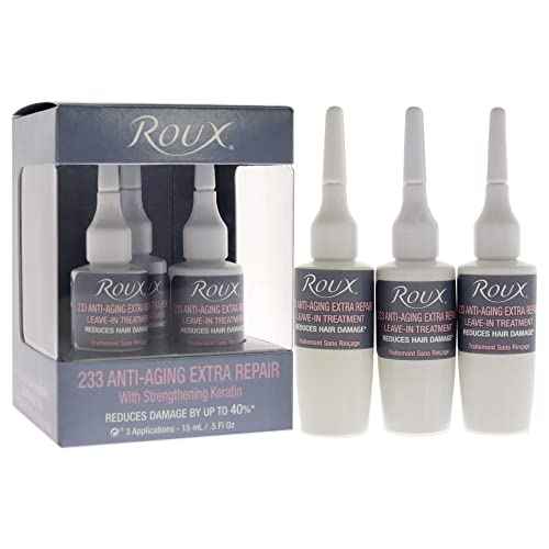 Roux 233 Anti-Aging Extra Repair, Leave In Treatment with Strengthening Keratin, 3 Applications per Box