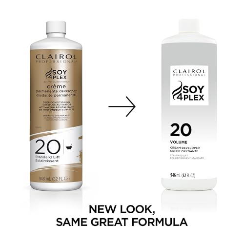 Clairol Professional Cr?me Permanente 20 Volume Hair Developers | For Coloring, Lightening & Lifting with Deep Conditioning Formula | Packaging May Vary
