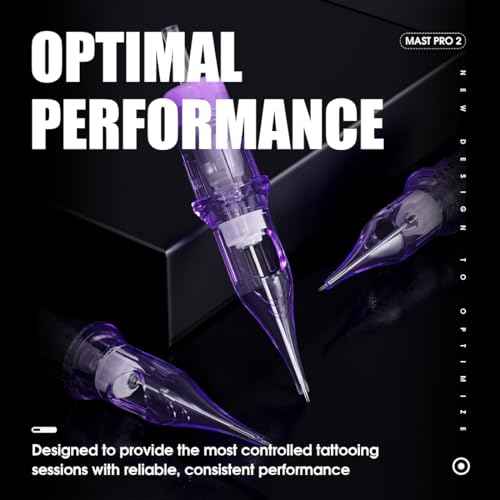 Mast Pro2 Tattoo Needles Cartridges, Pro Needles Pins for Super Aritsts, 20 Count, Disposable Round Liner 1003RL