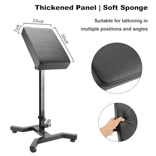 Tattoo Armrest Stand, Tattoo Arm Rest Stand High Stability, Tattoo Armrest Stable Four Corner Base for Tattoo Studio