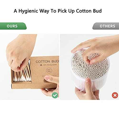 Bamboo Qtips Cotton Swabs With Wooden Sticks Q Tips For Ears 400 Count Bamboo Cotton Buds