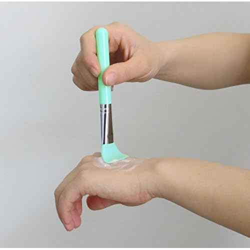 LORMAY 7 Pcs Silicone Brush Applicator Kit for UV Resin Epoxy Art Crafting and Cream Makeup Products (Mint Green)