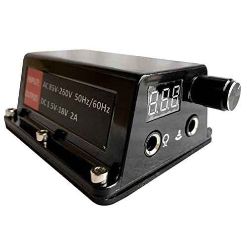 1TattooWorld Premium Quality Digital Display Tattoo Power Supply Black Color, OTW-P052