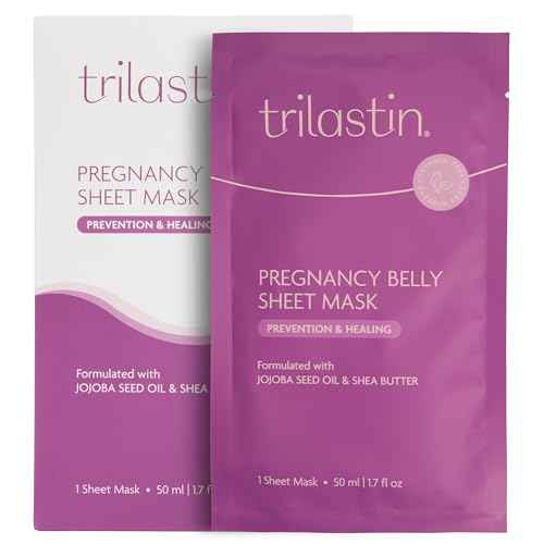 TriLASTIN Belly Masks - Belly Masks for Pregnant Women - Hydrating & Soothing for Itchy Skin - Reduces Stretch Marks - Safe for Sensitive Skin - Paraben & Phthalate-Free - Made in USA - 1 Pack