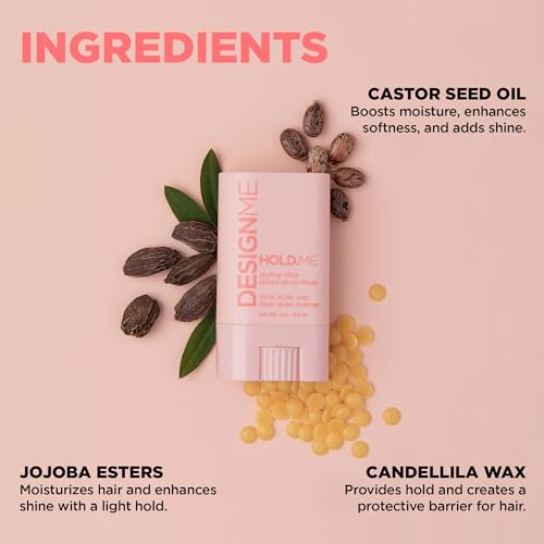 Design.Me HOLD.ME Styling Stick | Vegan Hair Wax Stick for Women | Controls Frizz, Tame Flyaways & Smooths Hair | With Long-Lasting Hold