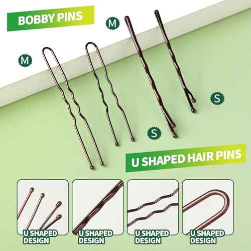 YGDZ Dance Hair Accessories Kit, Ballet Dance Stuff, Hair Nets for Buns, Bobby Pins Brown, Clear Elastic Hair Ties, Dance Competition Must Haves for Ballet Girls Women£¬Brown