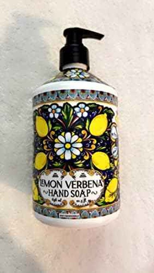 Sicilian Deruta | Hand Soap Collection 4 x 21.5 fl.oz Plastic Bottles Italian Citrus Lemon Verbena Gardenia Lily Coconut Lime 86 Fl Oz