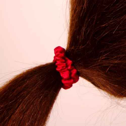 Amelia Beauty, Red, White and Blue Mix, Skinny Satin Scrunchies, 12 Pack ? 2in Diameter, Gentle & Strong Hold, No-Snag, No-Dent, Crease-Free Hair Ties