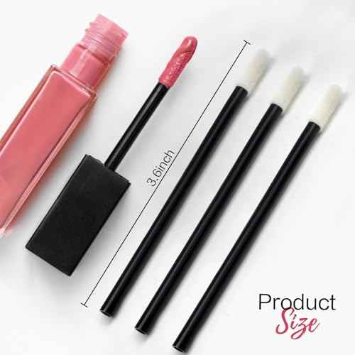 Lip Applicators Disposable 400pcs - Black Disposable Makeup Applicators - Lip Brush for Lipstick, Lipgloss, Chapstick