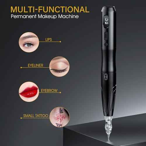 BIOMASER S20 Tattoo Gun Wireless Permanent Makeup Machine kit 10pcs Cartridges Needles for Eyebrow Lip Eyeliner Ombre Powder Brows Microshading Supplies
