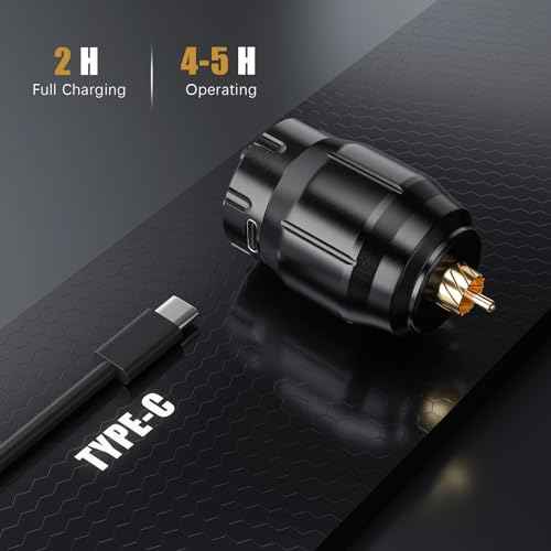 Wireless Tattoo Power Supply Rechargeable Cordless Tattoo Battery Pack 1500mAh RCA Connector LED Digital Display for Rotary Tattoo Pen Machine