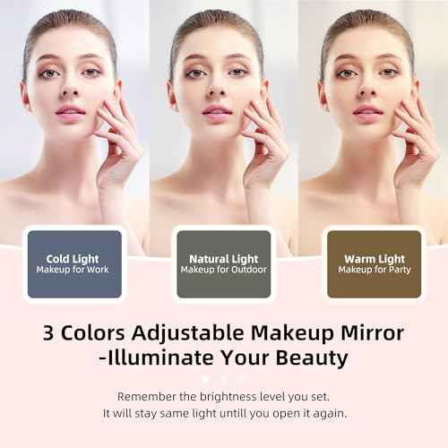 Travel Makeup Bag with LED Mirror ? Waterproof Cosmetic Train Case with Adjustable Dividers, Portable Makeup Organizer and Toiletry Bag for Women, Teens & Girls Gift, Black