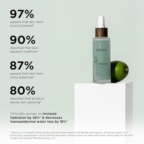 IMAGE Skincare, ORMEDIC Balancing Antioxidant Serum, Hydrates & Soothes Skin with Organic Aloe Vera, Vitamin C, & Botanical Extracts, 1 fl oz