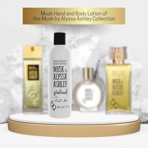 Alyssa Ashley Musk Hand and Body Moisturizer - Lotion for Women - Body Cream for Smooth, Moisturized Skin - Citrus and Sicilian Bergamot - 10 oz