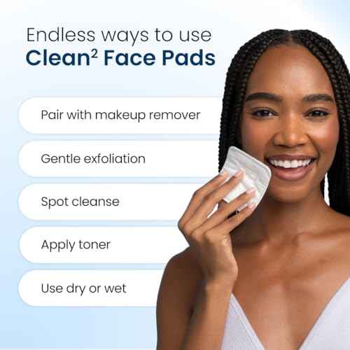 Clean Skin Club Clean©÷ Pads 2.0 [New & Improved Edges] Guaranteed Not to Shed & Tear Face Pads, Unique Triple Layers, Textured & Ultra Soft Side, Organic Disposable Cotton, Pair with Makeup Remover