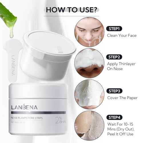 LANBENA Blackhead Remover - Peel Off Mask for Nose & Face, Blackhead Removal Kit 1.05oz