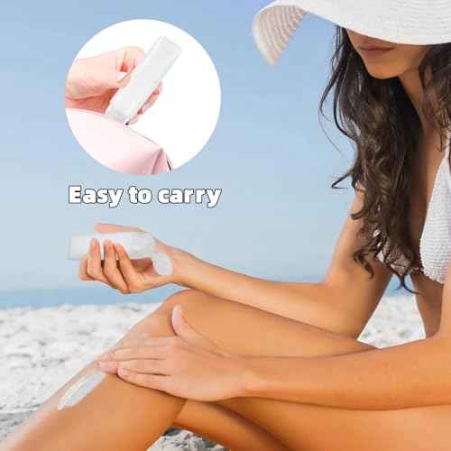 6 Pcs 1 oz Travel Size Toiletries Refillable Travel Bottles, Squeeze Travel Toiletry Bottles with Labels for Toiletry Makeup Travel Containers