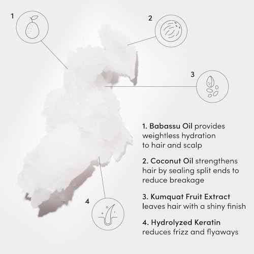 OUAI Medium Hair Shampoo and Conditioner Set - Sulfate-Free Shampoo and Conditioner for Women & Men - Made with Keratin, Shea Butter & Avocado Oil - Free of Parabens & Phthalates (10 Fl Oz)