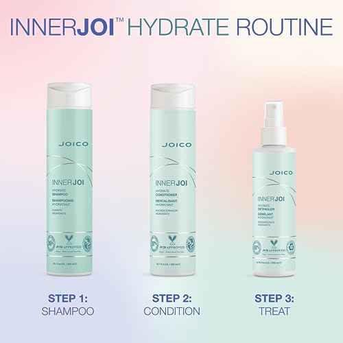 Joico InnerJoi Hydrate Shampoo and Conditioner | For Dry Hair & Scalp | Sulfate & Paraben Free | Naturally-Derived Vegan Formula | 10.1 oz