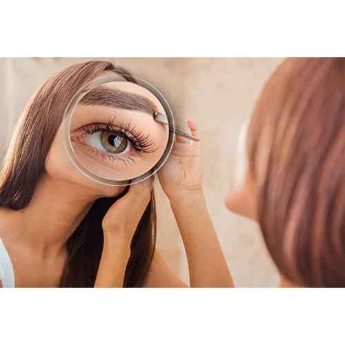 Mavoro 6'' Magnifying Mirror with 3 Strong Suction Cups | 10X Magnification | Portable Travel Makeup & Cosmetic Mirror (10X)