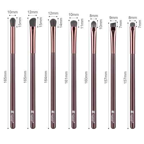 Eye Makeup Brushes Set, Premium 7Pcs Eyeshadow Brush, Professional Eye Brush for shadow lip Angled Eyeliner Eyebrows, Soft Hairs and Wood Handle.