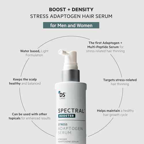 DS Labs Spectral Booster (formerly Spectral.F7) Hair Density Serum, 60mL - Non-Greasy, Leave-In, Supports Fuller, Thicker, Looking Hair, with Astressin-B Peptide & Copper Peptides, Water-Based