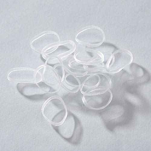 Youxuan 1000-Pack Elastic Hair Ties Non-slip Rubber Hair Bands for Girls, Clear