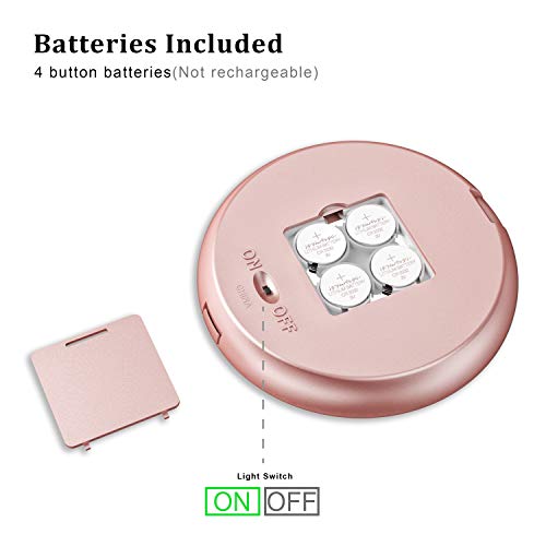 Benbilry LED Lighted Compact Travel Makeup Mirror with Lights, 1x/7x Magnification, 5 Inch Dual Sided Portable Illuminated ? Perfect for Handbag