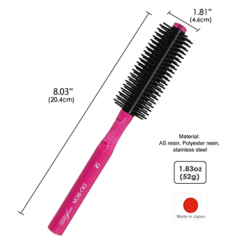 Anti Static Hairbrush [ Made in Japan ] Hair Brush for Styling, Detangling, and Blow-Drying [ Anti Static Hair Products ] (Round Brush)