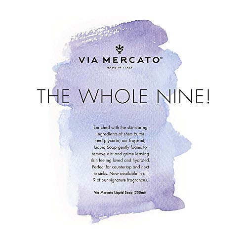 Via Mercato Liquid Soap, Shea Butter Enriched (12 oz), No. 7 - Peach, Fig Blossom & Rose
