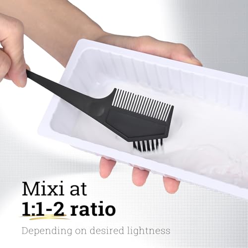 Hair Bleach Kit, Hair Lightener for Dark Hair, Color-Freedom Cream with Hair Mask, Protect & Repair While Lightening, Lifts up to 8 Shades, Complete kit with Tint Bowl, Brush, Gloves & Cap