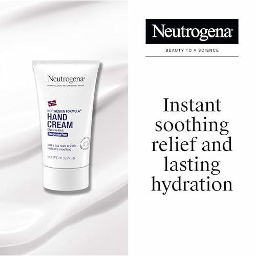 Neutrogena Norwegian Formula Moisturizing Hand Cream Formulated with Glycerin for Dry, Rough Hands, Fragrance-Free Intensive Hand Lotion, 2 oz