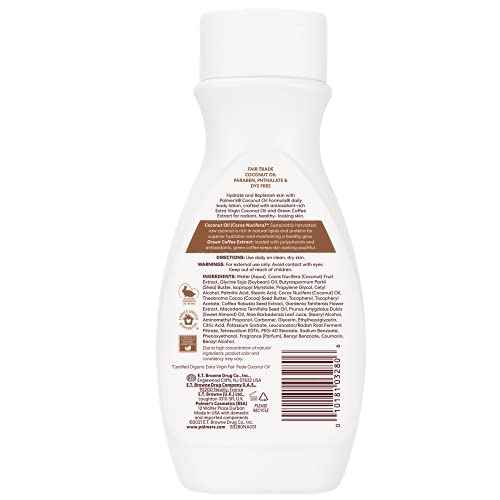 Palmer's Coconut Oil Formula Body Lotion for Dry Skin, Hand & Body Moisturizer with Green Coffee Extract & Vitamin E, Flip Cap Bottle, 8.5 Fl Oz (Pack of 1)